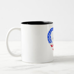 Thank You for your Service American Flag Two-Tone Coffee Mug