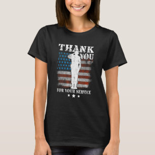 Thank You For Your Service American Flag Veterans T-Shirt