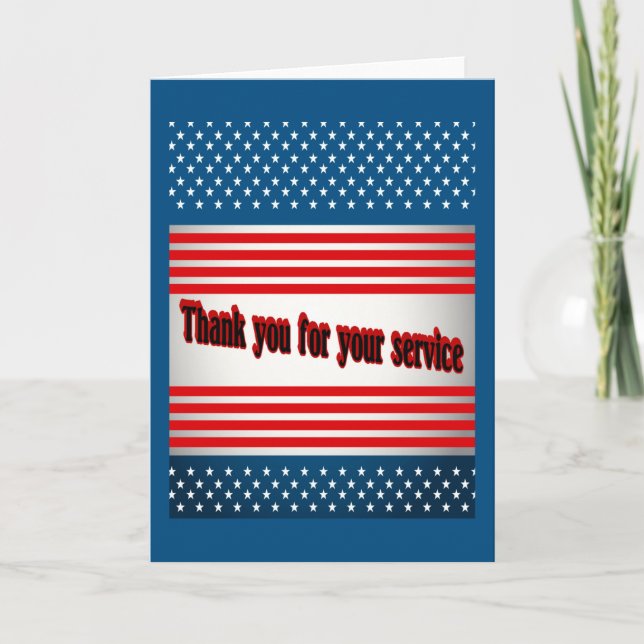 Thank you for your Service  Card (Front)