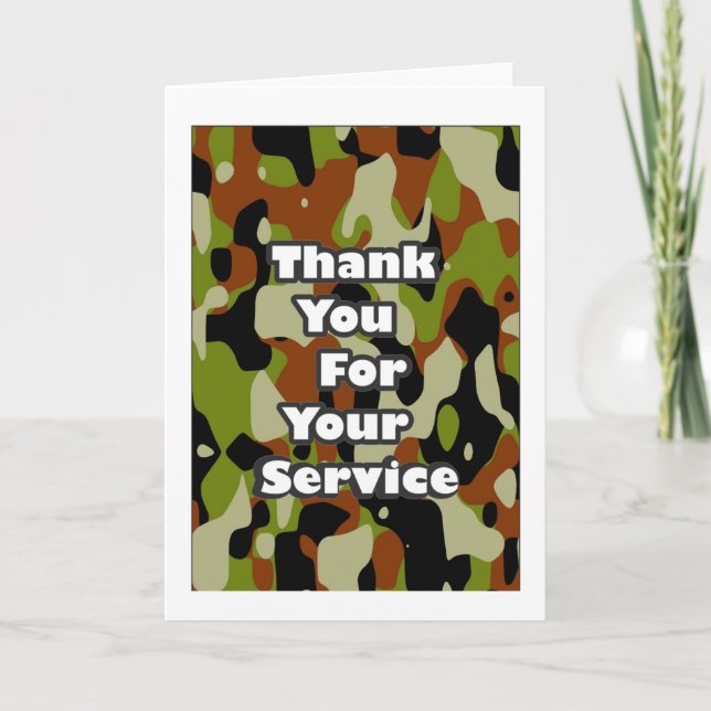 Thank You for Your Service Card (Front)