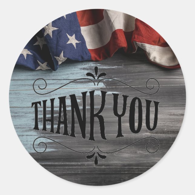Thank you for Your Service!  Classic Round Sticker (Front)