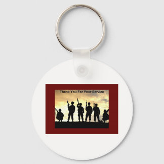 thank you for your service keychain