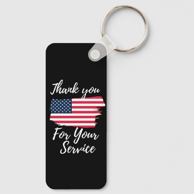 thank you for your service keychain (Back)