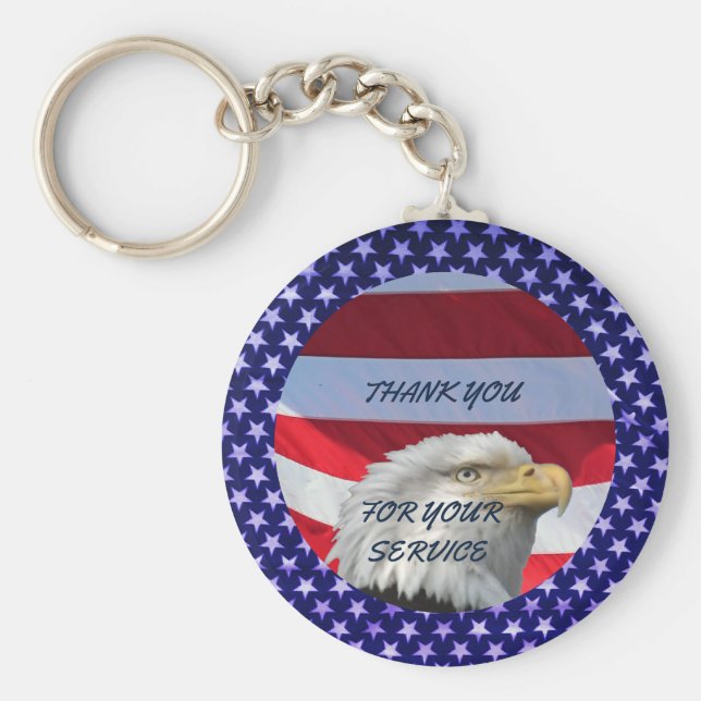 THANK YOU FOR YOUR SERVICE KEYCHAIN (Front)