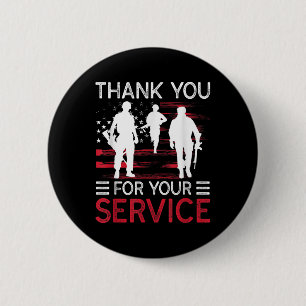 Thank You For Your Service Memorial Day 2 Inch Round Button