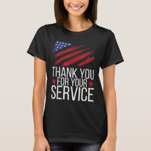 Thank You For Your Service Memorial Day American F T-Shirt