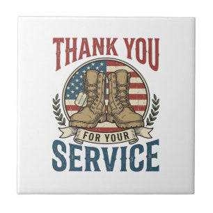 Thank You for Your Service Military Boots Shirt De Tile