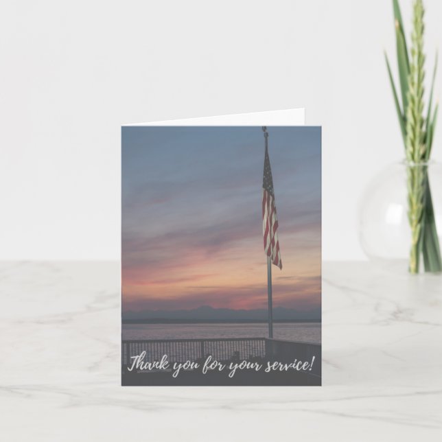 Thank You For Your Service Military Veteran Card (Front)