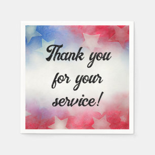 Thank you for your service napkin