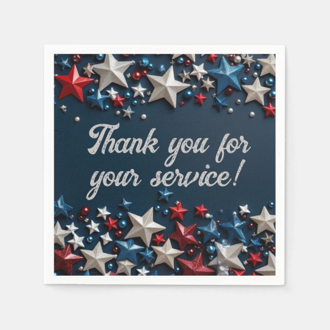 Thank you for your service napkin (Front)