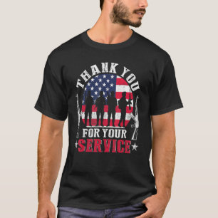 Thank You For Your Service Patriotic Veterans Day T-Shirt