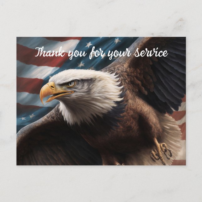 Thank you for your service  postcard (Front)