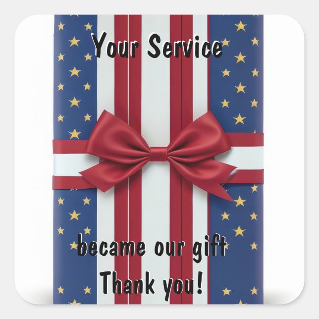 Thank you for your service Sticker (Front)