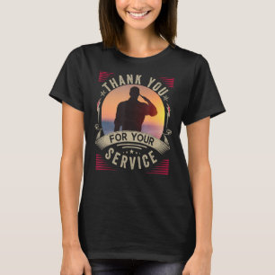Thank You For Your Service Veteran Men Veterans Da T-Shirt