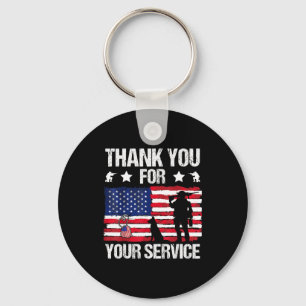 Thank You For Your Service Veterans Belgian Malino Keychain