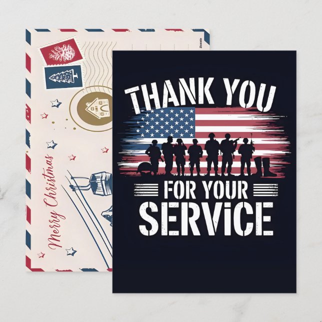 Thank You for Your Service: Veterans Day 2025  Holiday Postcard (Front/Back)