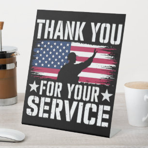 Thank You for Your Service: Veterans Day 2025 Pedestal Sign