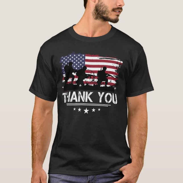 Thank You for Your Services Patriotic - Patriots m T-Shirt (Front)