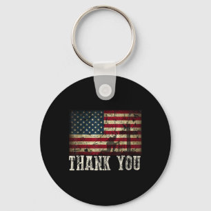 Thank You For Your Services Patriotic - Veterans D Keychain