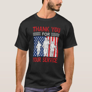 Thank you for your services Patriotic Veterans day T-Shirt