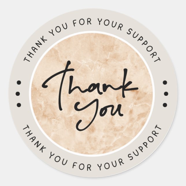 Thank You For Your Support Minimalist sticker (Front)