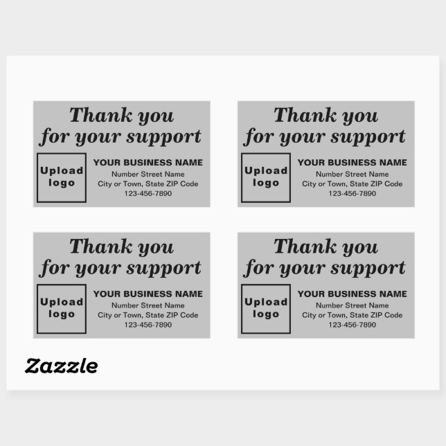 Thank You For Your Support on Grey Sticker (Sheet)