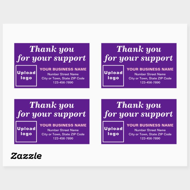 Thank You For Your Support on Purple Sticker (Sheet)