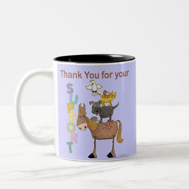 Thank you for your Support Two-Tone Coffee Mug (Left)
