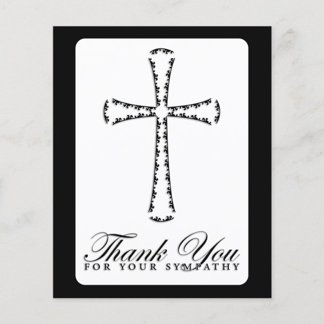 thank you for your sympathy (elegant cross) (Front)