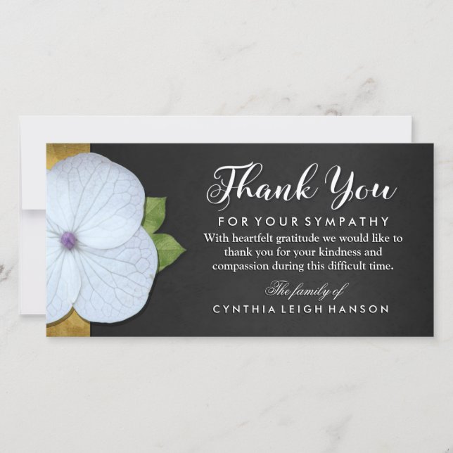 Thank You For Your Sympathy Floral Card (Front)
