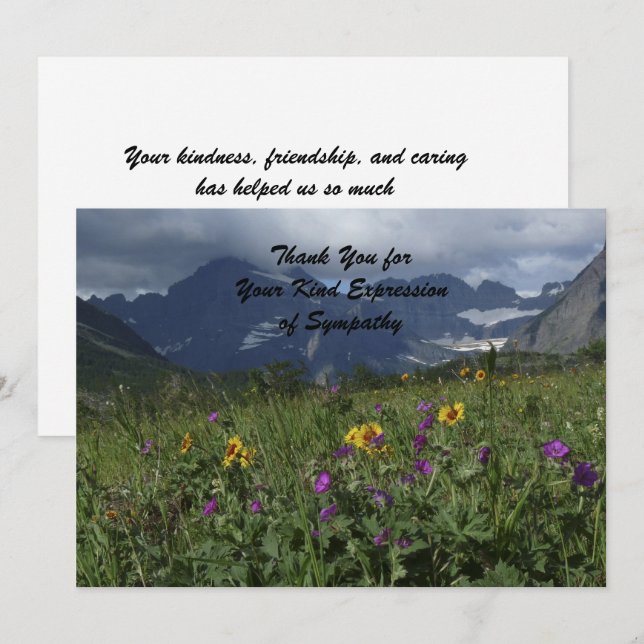 Thank You for Your Sympathy, Mountain Wildflowers (Front/Back)