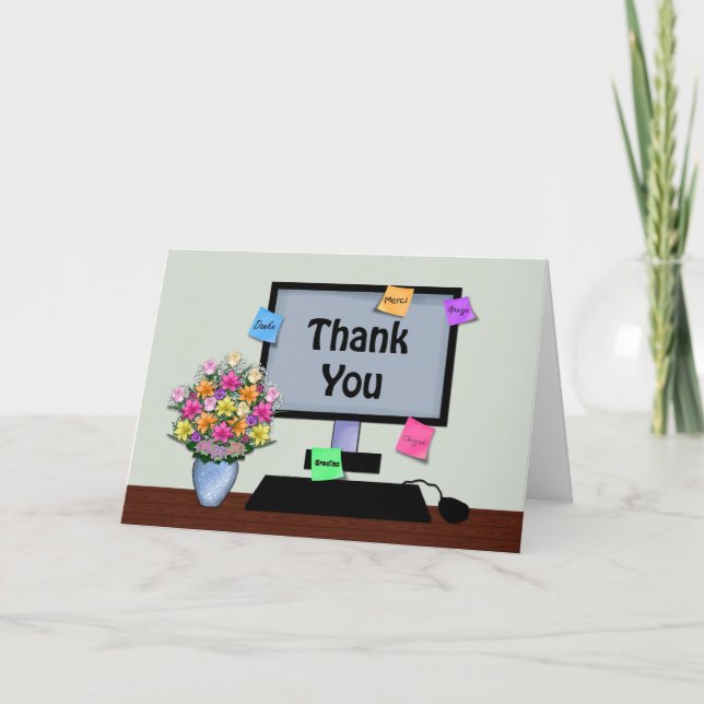 Thank You, Foreign Language, Admin Professional Thank You Card (Front)