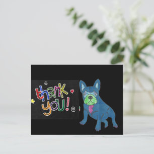 Thank you French Bulldogge postcard