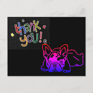 Thank you French Bulldogge postcard