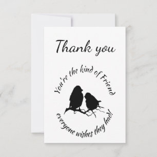 Thank You Friend Friendship Cute Birds In Tree