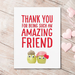 Thank You Friend – Funny Vegan Veggie Art Postcard