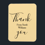 Thank you from add name yellow Pastel boho wedding Magnet<br><div class="desc">Design</div>