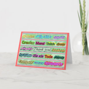 "Thank You" From Around the World Thank You Card