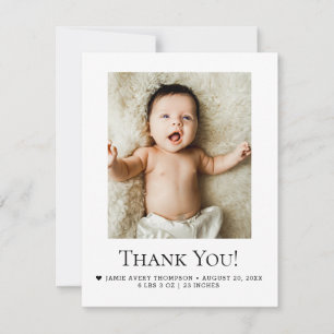 Thank You From Baby Photo Birth announcement