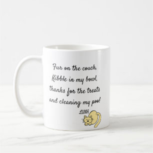 Thank You From Cat Funny Cat Meme Double Sided Coffee Mug