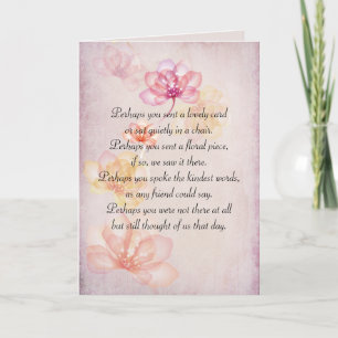 Thank You from Family Floral Sympathy Card