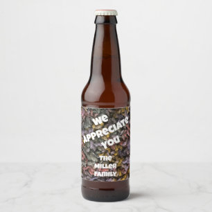 Thank You From Family Yarn Homey Appreciation Beer Bottle Label