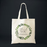 Thank you from mr & mrs wedding favour tote bag<br><div class="desc">Thank you from mr & mrs wedding favour tote bag. Watercolor foliage and modern script text this  tote is the perfect way to show off your new marital status.</div>