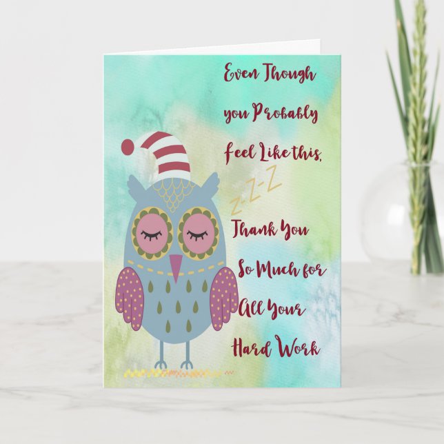 Thank You from Staff to Health Care Worker Card (Front)