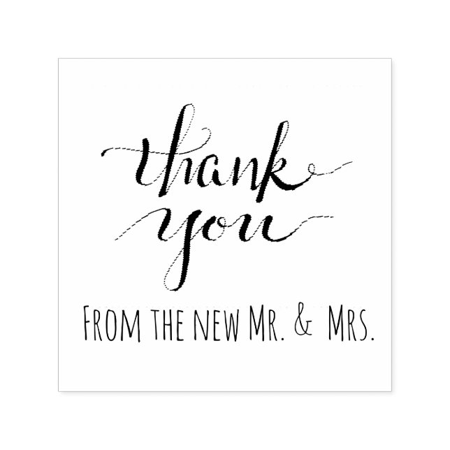 Thank You from the New Mr. and Mrs. Self-inking Stamp (Design)
