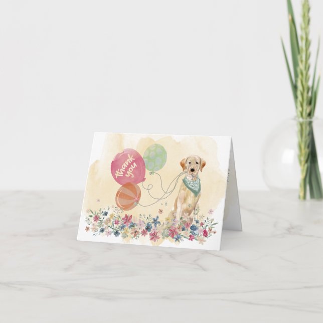 Thank You from You & Yellow Labrador Retriever (Front)