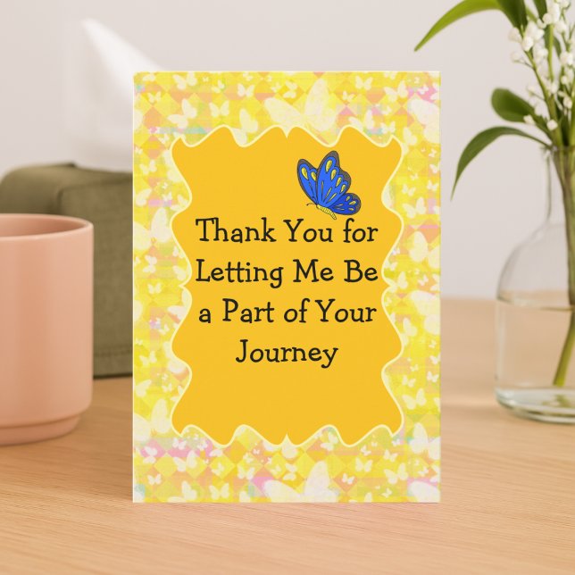 Thank You From Your Therapist – Butterfly Design Card (Creator Uploaded)