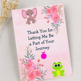 Thank You From Your Therapist – Watercolor Floral  Card