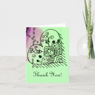 Thank You Front Line Workers Green Purple Heart Card