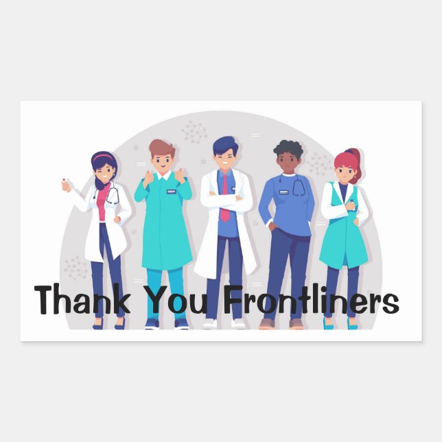 Thank You Frontliners Sticker (Front)